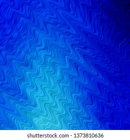Light BLUE vector template with curves. Colorful abstract illustration with gradient curves. Pattern for commercials, ads.