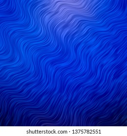 Light BLUE vector template with curves. Brand new colorful illustration with bent lines. Best design for your ad, poster, banner.