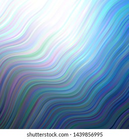 Light BLUE vector template with curves. Bright illustration with gradient circular arcs. Template for your UI design.
