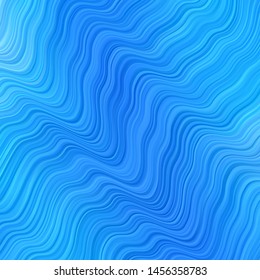 Light BLUE vector template with curves. Colorful illustration with curved lines. Pattern for websites, landing pages.