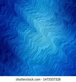 Light BLUE vector template with curves. Illustration in halftone style with gradient curves. Pattern for booklets, leaflets.