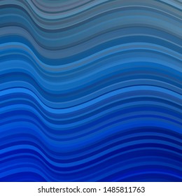 Light BLUE vector template with curves. Abstract gradient illustration with wry lines. Pattern for commercials, ads.