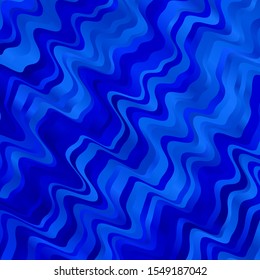 Light BLUE vector template with curves. Abstract illustration with gradient bows. Best design for your posters, banners.