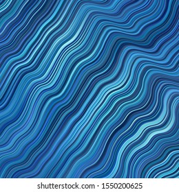 Light BLUE vector template with curves. Colorful illustration, which consists of curves. Smart design for your promotions.