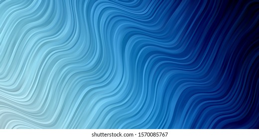 Light BLUE vector template with curves. Brand new colorful illustration with bent lines. Design for your business promotion.