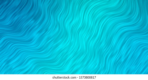 Light BLUE vector template with curves. Colorful illustration, which consists of curves. Pattern for booklets, leaflets.