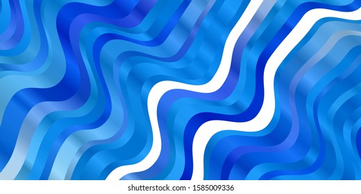 Light BLUE vector template with curves. Bright illustration with gradient circular arcs. Template for cellphones.