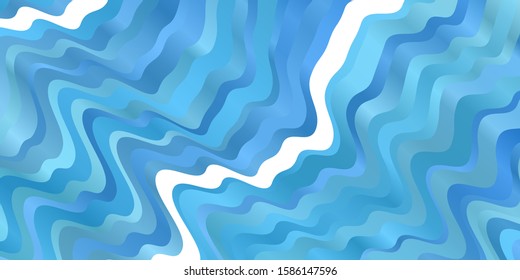 Light BLUE vector template with curves. Abstract gradient illustration with wry lines. Template for cellphones.