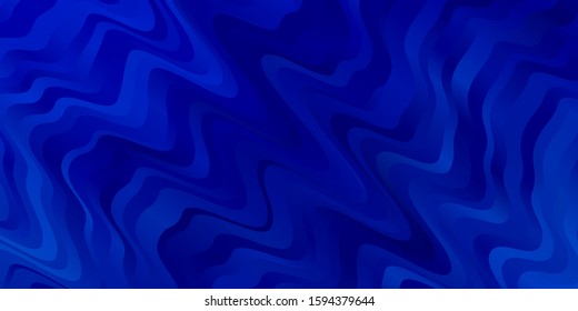 Light BLUE vector template with curves. Brand new colorful illustration with bent lines. Template for cellphones.