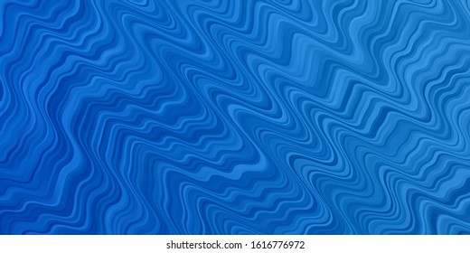 Light BLUE vector template with curves. Bright sample with colorful bent lines, shapes. Template for cellphones.