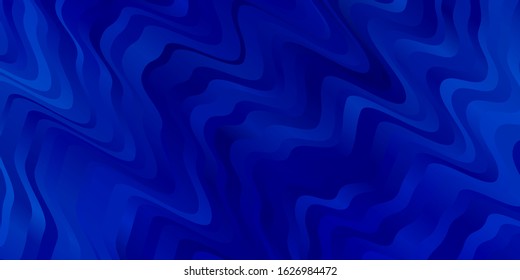 Light BLUE vector template with curves. Brand new colorful illustration with bent lines. Template for cellphones.