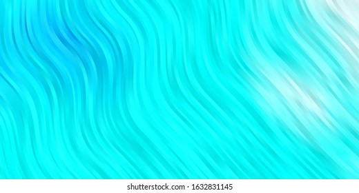 Light BLUE vector template with curves. Abstract gradient illustration with wry lines. Best design for your posters, banners.
