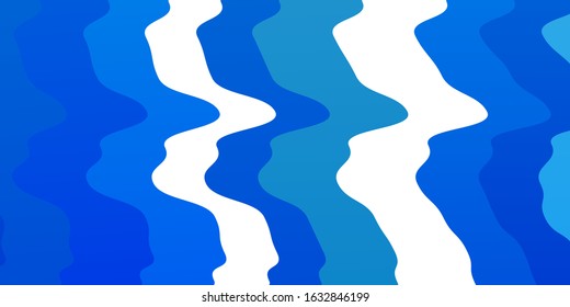 Light BLUE vector template with curves. Bright sample with colorful bent lines, shapes. Best design for your ad, poster, banner.