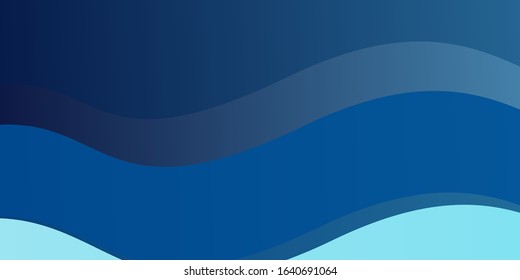 Light BLUE vector template with curves. Abstract illustration with gradient bows. Pattern for booklets, leaflets.