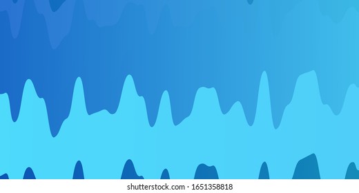 Plantilla vectorial AZUL claro con curvas. Ilustración luminosa con arcos circulares degradados. Plan para folletos y folletos.