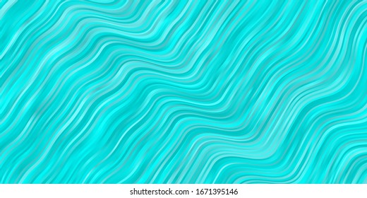 Light BLUE vector template with curves. Gradient illustration in simple style with bows. Design for your business promotion.