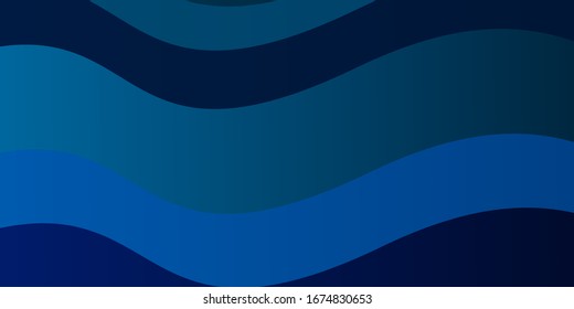 Plantilla vectorial AZUL claro con curvas. Ilustración colorida en estilo circular con líneas. Plantilla para el diseño de la interfaz de usuario.