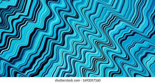 Light BLUE vector template with curves. Bright sample with colorful bent lines, shapes. Pattern for ads, commercials.