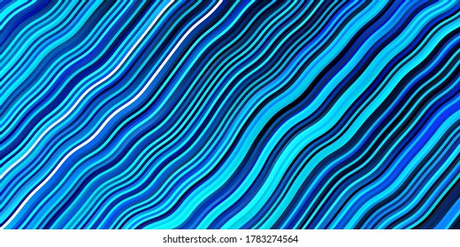 Light BLUE vector template with curves. Brand new colorful illustration with bent lines. Pattern for websites, landing pages.
