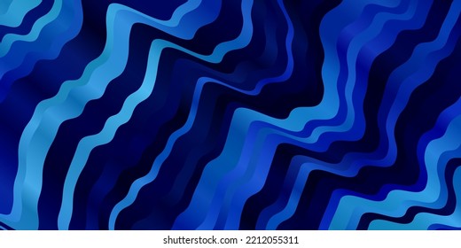 Plantilla de vector BLUE claro con curvas. Ilustración colorida, que consiste en curvas. Mejor diseño para tu anuncio, afiche, banner.