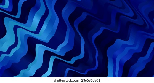 Light BLUE vector template with curves. Colorful illustration, which consists of curves. Best design for your ad, poster, banner.