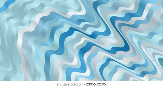 Plantilla de vector BLUE claro con curvas. Ilustración colorida, que consiste en curvas. Diseño inteligente para sus promociones.