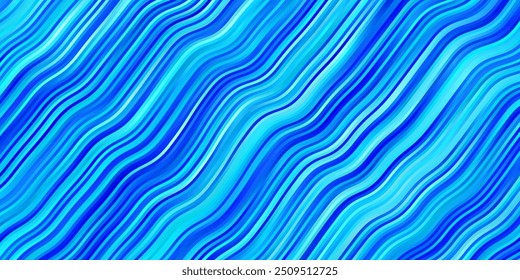 Light BLUE vector template with curves. Colorful illustration in abstract style with bent lines. Design for your business promotion.