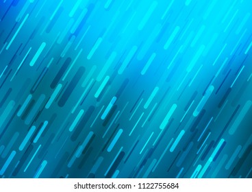 Light BLUE vector template with diagonal lines. Glitter abstract illustration with colored sticks. The pattern can be used as ads, poster, banner for commercial.