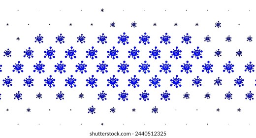 Light BLUE vector template with flu signs. Simple design in abstract style with infection forms. Simple design against epidemic information.