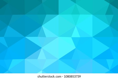 Light BLUE vector template with gradient triangles. Polygonal abstract illustration with gradient. A new texture for your web site.