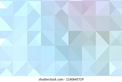 Light BLUE vector template with gradient triangles. Geometric illustration in Origami style with gradient.  Polygonal design for your web site.