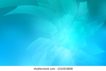 Light BLUE vector template in hexagonal style. White background with colorful hexagons. Pattern for texture of wallpapers.