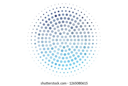 Light BLUE vector template in hexagonal style. Abstract illustration with colorful hexagons. Pattern for ads, leaflets.