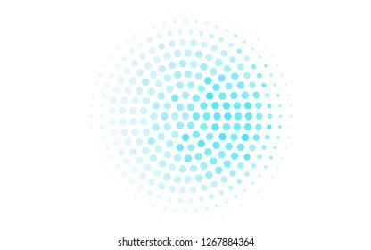 Light BLUE vector template in hexagonal style. Colorful hexagons on white backdrop. New template for your brand book.