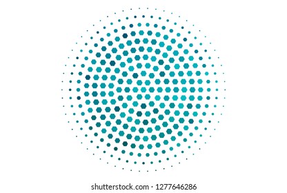 Light BLUE vector template in hexagonal style. Illustration of colored hexagons on white surface. Beautiful design for your business advert.
