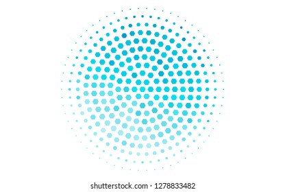 Light BLUE vector template in hexagonal style. Glitter abstract illustration in hexagonal style. Pattern for ads, leaflets.