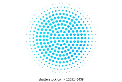 Light BLUE vector template in hexagonal style. Illustration with set of colorful hexagons. Beautiful design for your business advert.