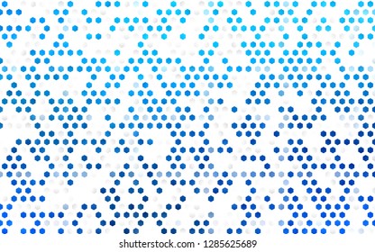 Light BLUE vector template in hexagonal style. Abstract illustration with colorful hexagons. Beautiful design for your business advert.