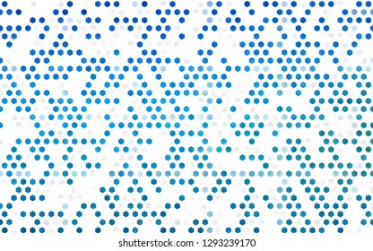 Light BLUE vector template in hexagonal style. Abstract illustration with colorful hexagons. Pattern for texture of wallpapers.