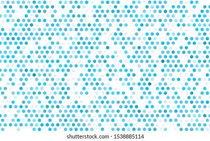 Light BLUE vector template in hexagonal style. Abstract illustration with colorful hexagons. Beautiful design for your business advert.