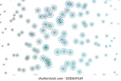 Light BLUE vector template with ice snowflakes. Decorative shining illustration with snow on abstract template. The pattern can be used for new year ad, booklets.