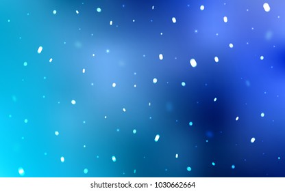 Light BLUE vector template with ice snowflakes. Decorative shining illustration with snow on abstract template. New year design for your business advert.