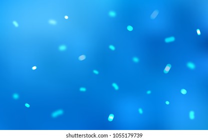 Light BLUE vector template with ice snowflakes. Glitter abstract illustration with crystals of ice. New year design for your ad, poster, banner.