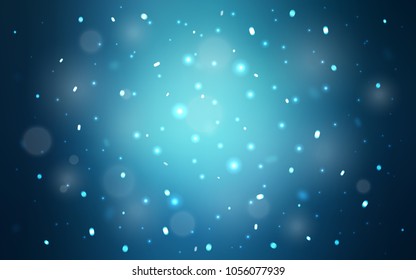 Light BLUE vector template with ice snowflakes. Modern geometrical abstract illustration with crystals of ice. New year design for your ad, poster, banner.