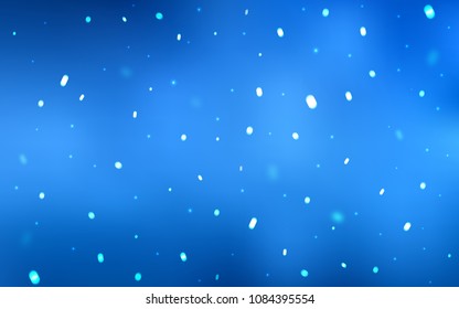 Light BLUE vector template with ice snowflakes. Shining colored illustration with snow in christmas style. New year design for your ad, poster, banner.
