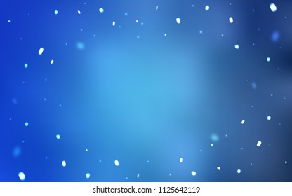 Light BLUE vector template with ice snowflakes. Modern geometrical abstract illustration with crystals of ice. New year design for your ad, poster, banner.