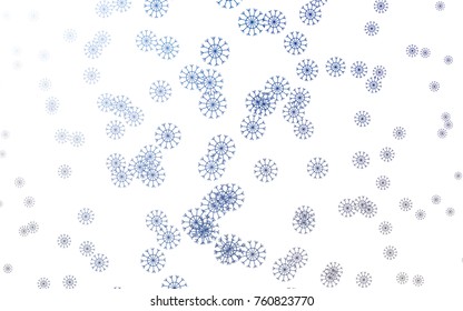 Light BLUE vector template with ice snowflakes. Decorative shining illustration with snow on abstract template. New year design for your business advert.