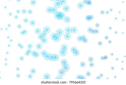 Light BLUE vector template with ice snowflakes. Glitter abstract illustration with crystals of ice. New year design for your business advert.
