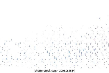 Light BLUE vector template with isolated numerals. Illustration with Numeral symbols on abstract template. Template can be used as a background for ads of typography.