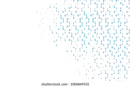 Light BLUE vector template with isolated numerals. Illustration with Numeral symbols on abstract template. Template can be used as a background for ads of typography.